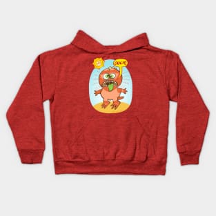 Bad summer sunburn for a funny dinosaur Kids Hoodie